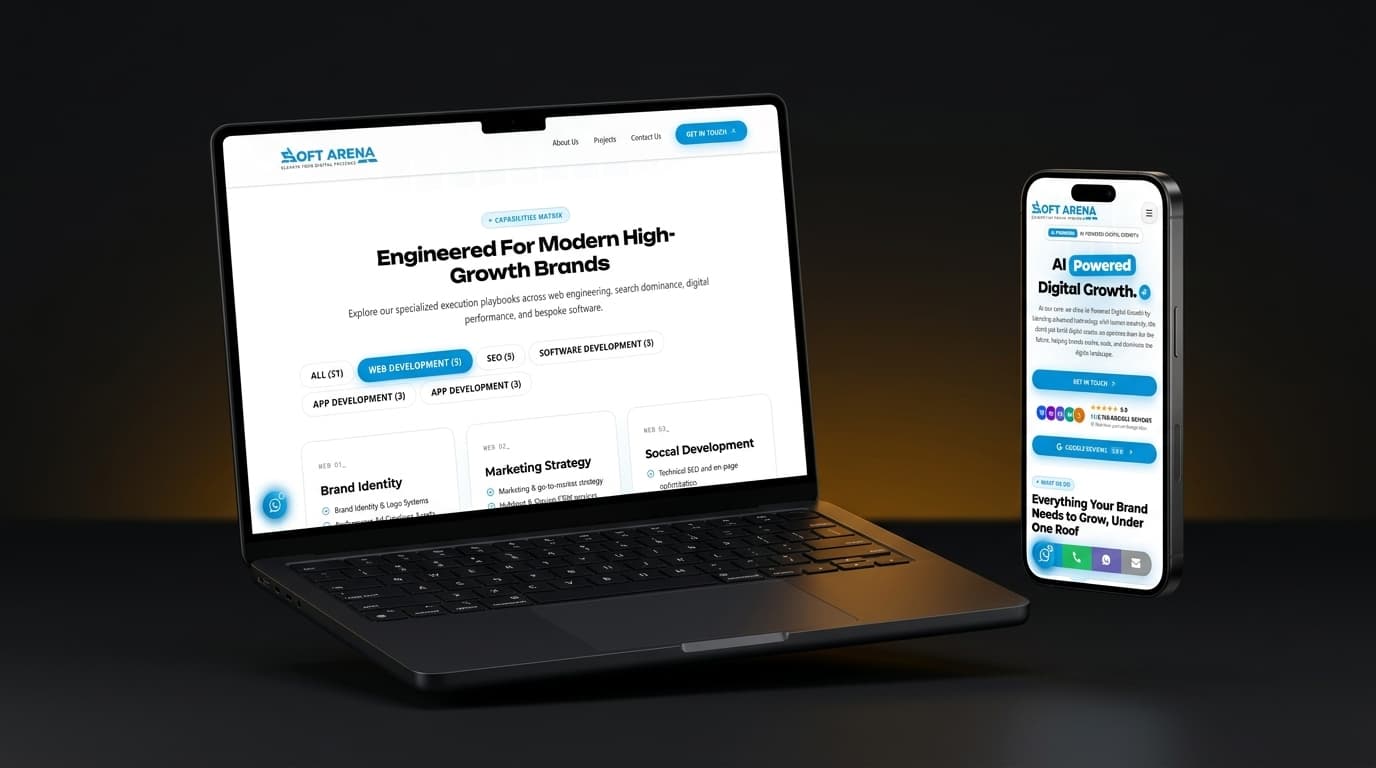 Soft Arena – AI-Powered Digital Agency Platform, Supabase Engine & Dynamic SEO Admin CMS Interface 2