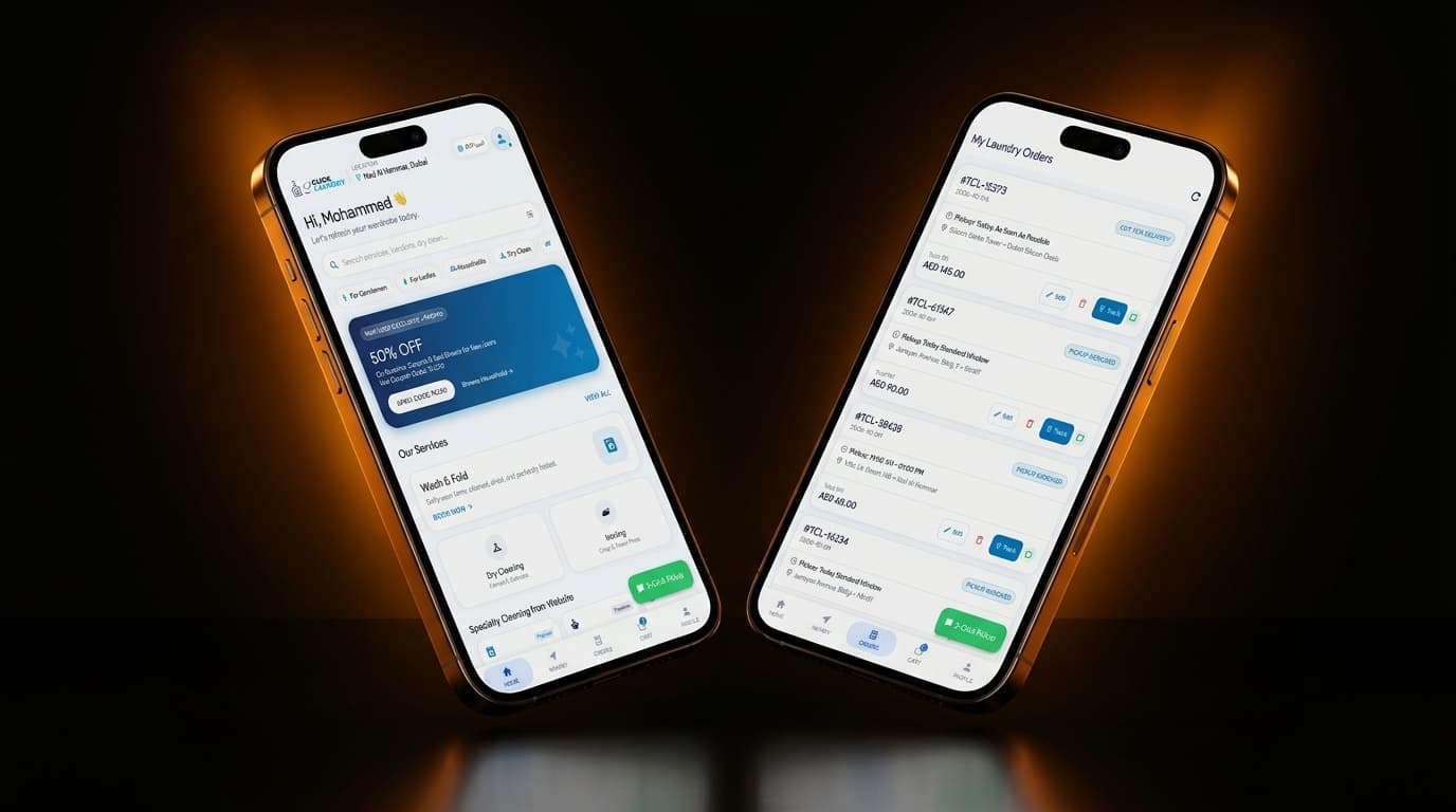 Two Click Laundry – Customer & Rider Fleet Mobile Apps